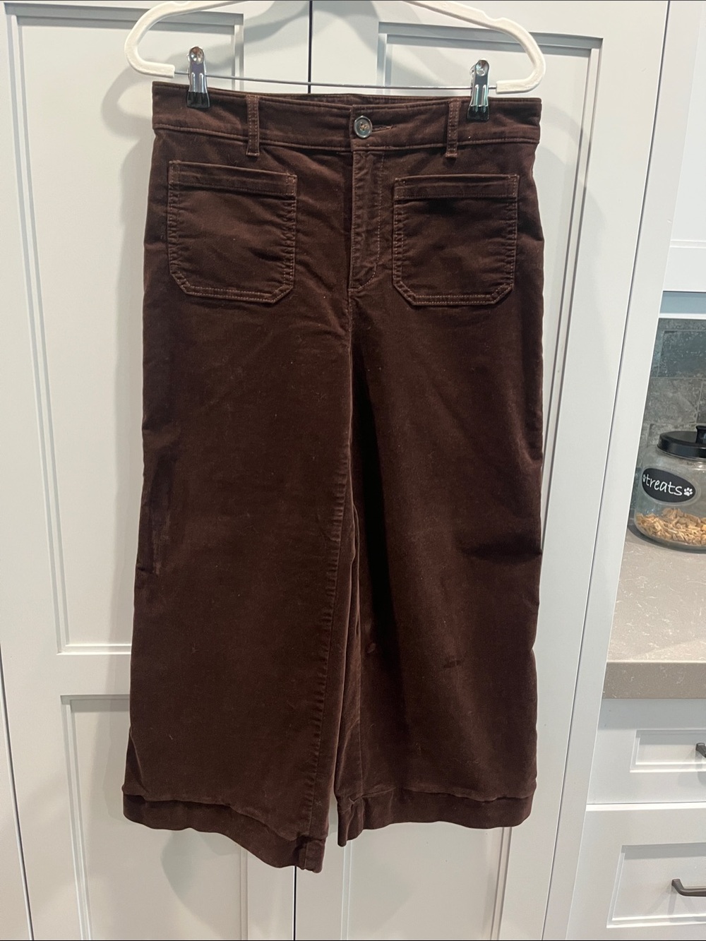 LOFT Brown Wide-Leg Corduroy Pants